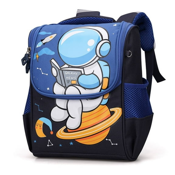 CJUAN Space backpack, waterproof astronaut space pattern backpack, large-capacity cute backpack Blue