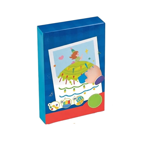 CJWD Rainbow Scratch Art Paper Kit, Mess Free Magic Scratch Off Cards with Postcard Template Backing for DIY Greeting Notes and Birthday Party Favors (Blue Cover)