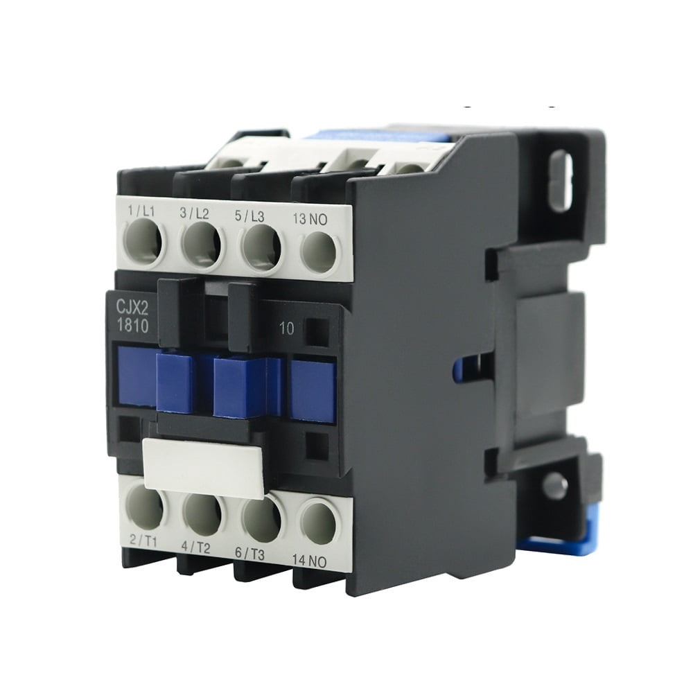 CJX2-1810 LC1 AC Contactor 18A 3 Phase 3-Pole NO Coil Voltage 380V 220V 110V 36V 24V 50/60Hz Din Rail Mounted 3P+1NO Normal Open