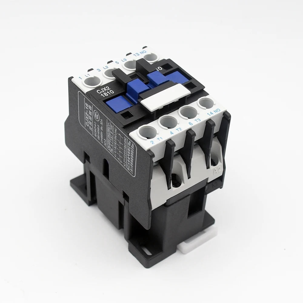 CJX2-1810 LC1 AC Contactor 18A 3 Phase 3-Pole NO Coil Voltage 380V 220V 110V 48V 24V 50/60Hz Din Rail Mounted 3P+1NO Normal Open