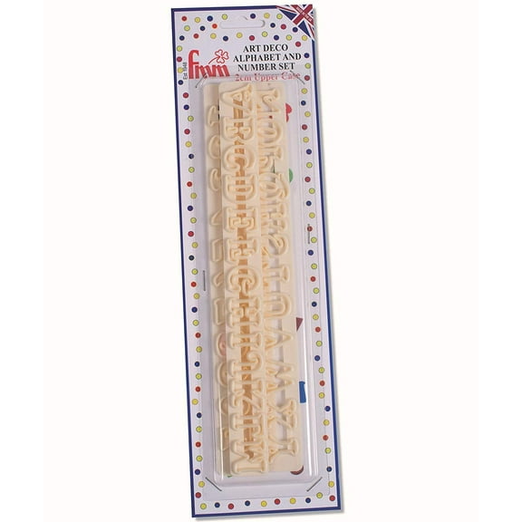 CK Products 43-c280 63398 Fondant Icing Cutter Set 3/Pkg-Alphabet & Numbers, Small, Ivory