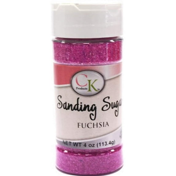 CK Products Cake Decorating Sanding Sugar Bottle, 4 oz, Fuchsia