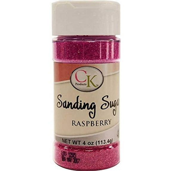 CK Products Cake Decorating Sanding Sugar Bottle, 4 oz, Raspberry