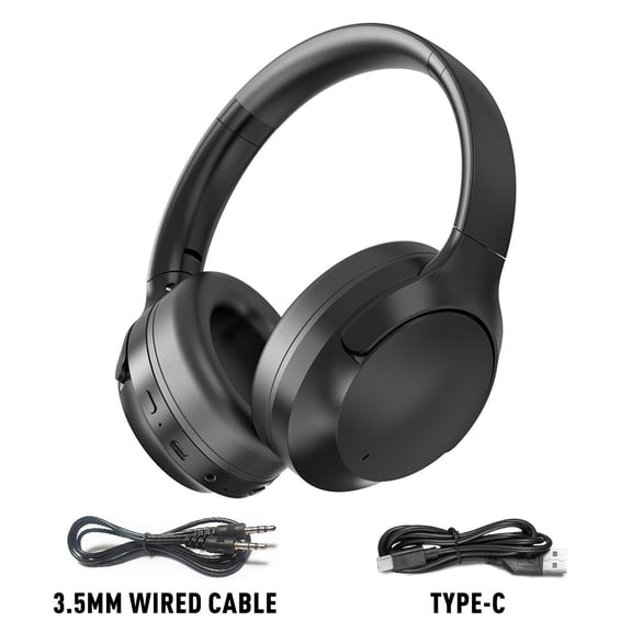 CK22 Ultra-Low Latency Wireless Headphones, Hi-Fi Sound, Active Noise Cancelling, Foldable Over-Ear Design, Multi-Platform, with Mic for Commute & Gaming