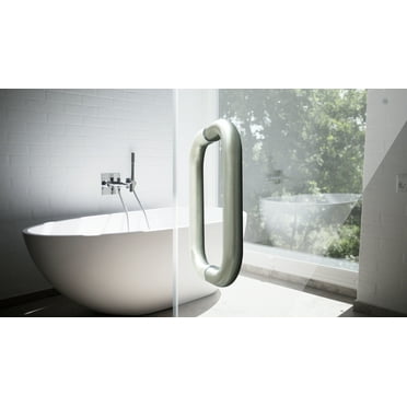 CKB 6" Shower Door Pull Back to Back Handle Compatible with 1/4" to 1/2" Thickness Glass for Frameless Shower Doors, Brushed Nickel with 304 Stainless Steel