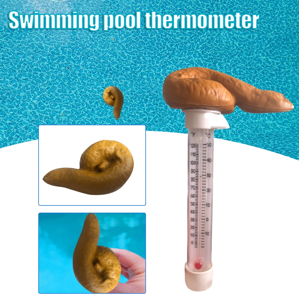 CKCL Floating Pool Thermometer Prank Temperature Gauge Creative Stool