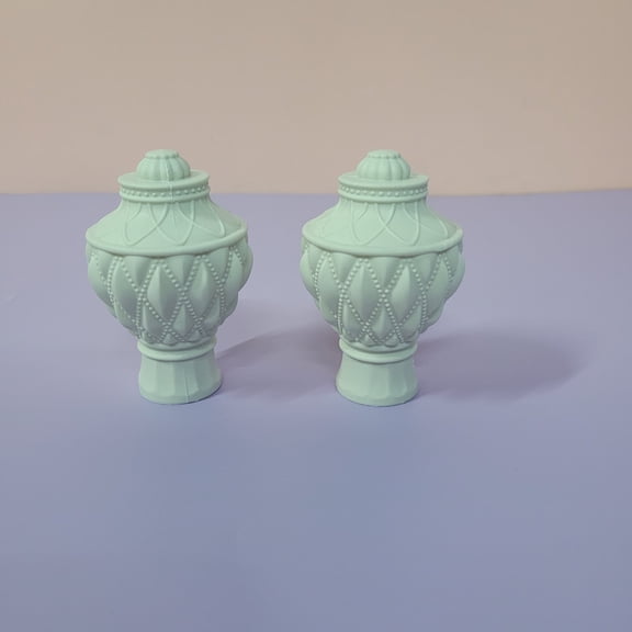 CKDFNSDTK Decorative window finials Decorative Curtain Rod End Set (2 Pieces) Elegant Plastic Curtain Rod End Caps, Lightweight and Durable