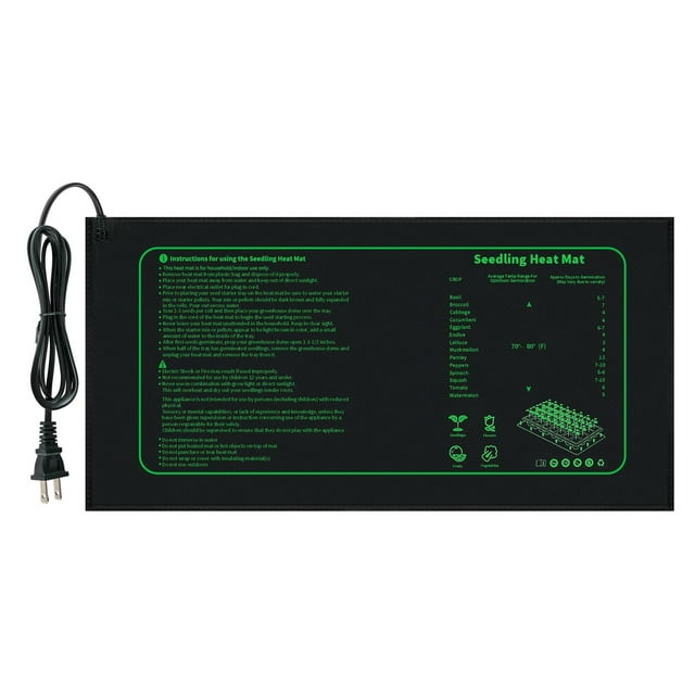 CKDOHAPEL Green Heating Mat for Seedling Tray & Greenhouse Heating Pad for Green Veggies and