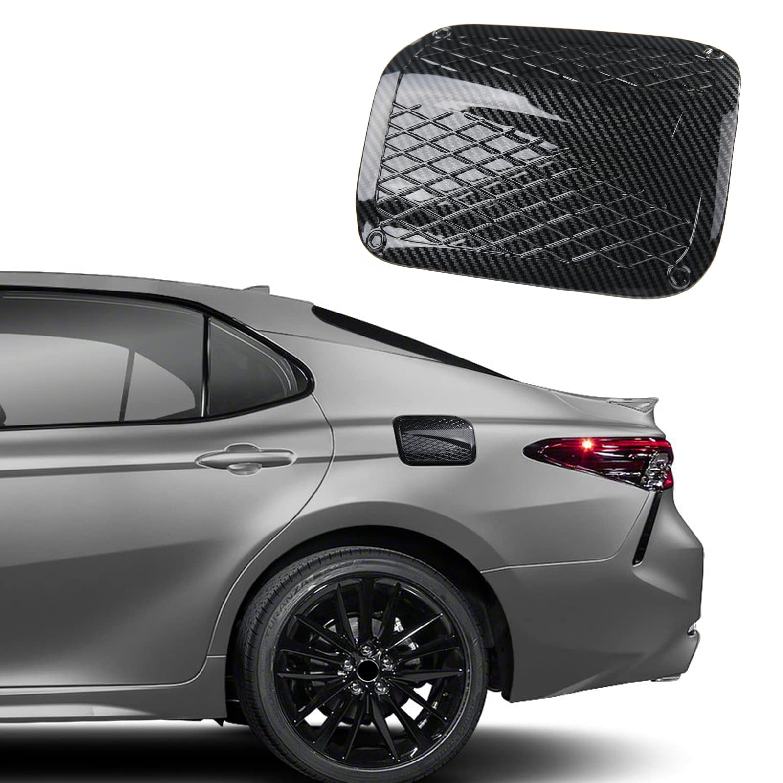 CKE Easy Installation Exterior Automotive Accessories Carbon Fiber Grain Size Toyota Camry Gray