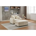 thumbnail image 1 of CKEASEAN 50"W Corduroy Upholstered Lounge Chair Indoor with Ottoman, Modern Sleeper Chaise with Armrest Storage & Cup Holder, Deep Seat Reading Chair with Removable Cushion for Living Room/Office, 1 of 21