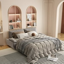 CKEASEAN 73.2" Queen Size Velvet Futon Loveseat Sofa Bed, 3-in-1 Convertible Sleeper Sofa with 2 Soft Pillow, Easy to Assemble, Modern Pull Out Futon Couch Bed for Living Room, Small Space, Apartment