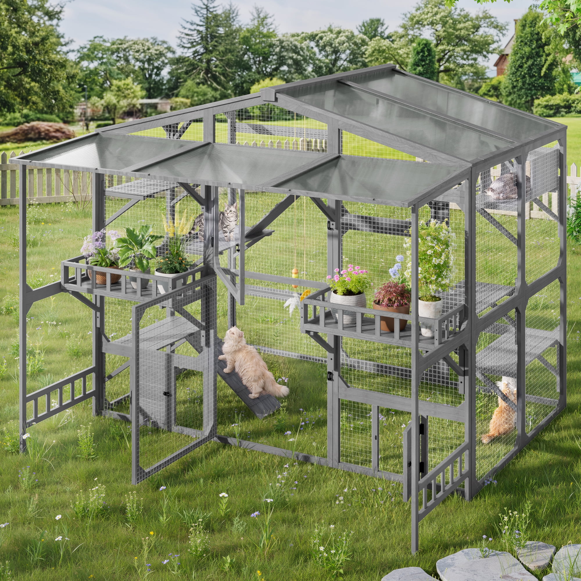 Photo inspiration: Picture Idea: Ckeasean 80 3 Large Catio Outdoor Cat Enclosure With Weatherproof