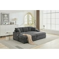 thumbnail image 1 of CKEASEAN 86.6"W Corduroy Modular Sectional Sofa with 2 Ottoman, Comfy Upholstered Cloud Modular Love Seat Couch with Armrest Storage, Cup Holder & USB, Deep Seat Sofa for Living Room/Office, 1 of 24