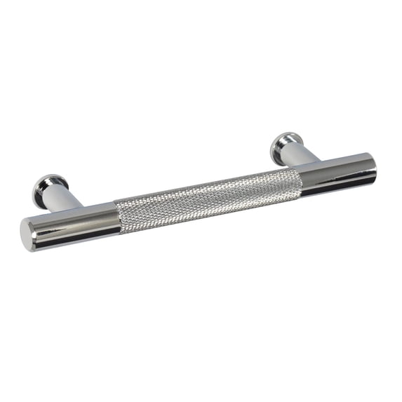 CKP #1650 Linear Collection 3-3/4 in. (96mm) Knurled Aluminum Pull, Polished Chrome