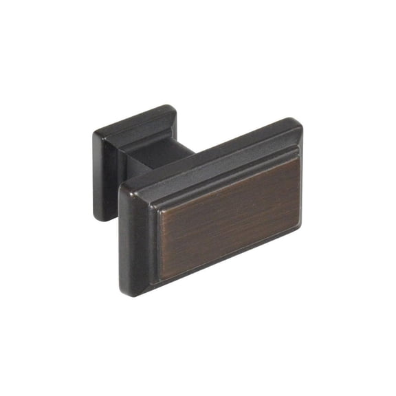 CKP #2833 Windsor Collection Rectangular 1-3/8 in. (35mm) Cabinet Knob, Oil Rubbed Bronze