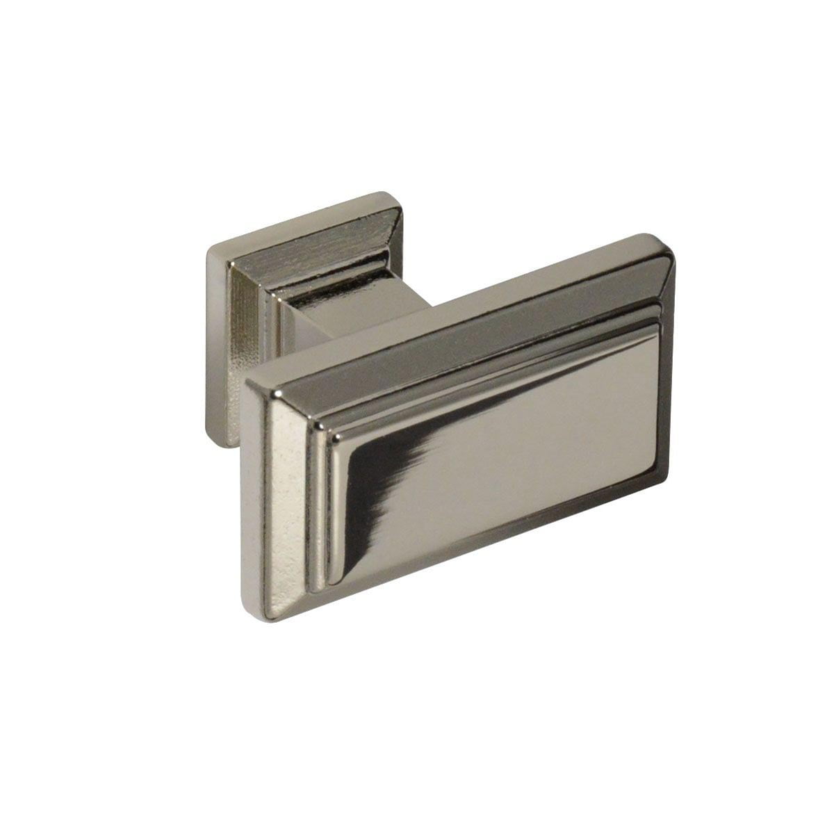 CKP #2833 Windsor Collection Rectangular 1-3/8 in. (35mm) Cabinet Knob, Polished Nickel - 10 Pack