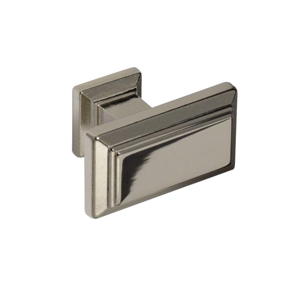 CKP #2833 Windsor Collection Rectangular 1-3/8 in. (35mm) Cabinet Knob, Polished Nickel