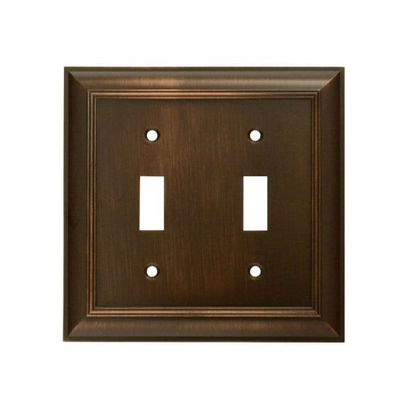 CKP #31193 Impressions Collection Double Toggle Wall Plate, Oil-Rubbed Bronze
