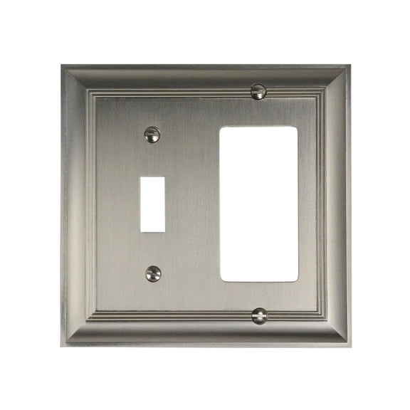 CKP #31197 Impressions Collection Toggle/Rocker Wall Plate, Brushed Nickel