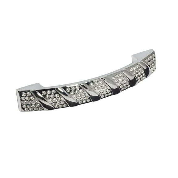 CKP #3520 Pizzazz Collection 3 3/4 in. (96mm) Pull, Clear/Chrome