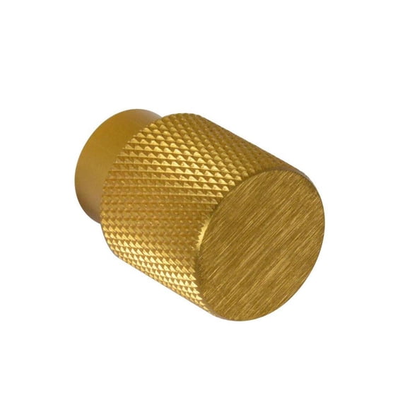 CKP #6500 Linear Collection 3/4 in. (20mm) Knurled Aluminum Knob, Brushed Gold