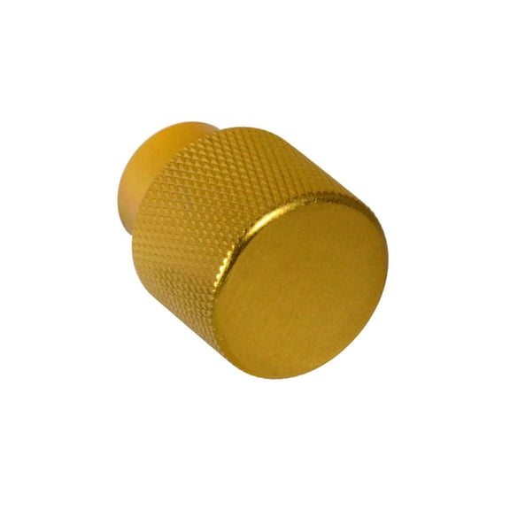 CKP #6800 Linear Collection 1 in. (25mm) Knurled Aluminum Knob, Brushed Gold