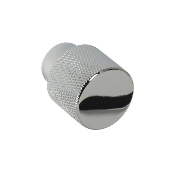 CKP #6800 Linear Collection 1 in. (25mm) Knurled Aluminum Knob, Polished Chrome