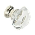 thumbnail image 1 of CKP #G-75 Elegance Collection 1-1/4 in. (32mm) Glass Knob, Clear with Polished Nickel Base, 1 of 4