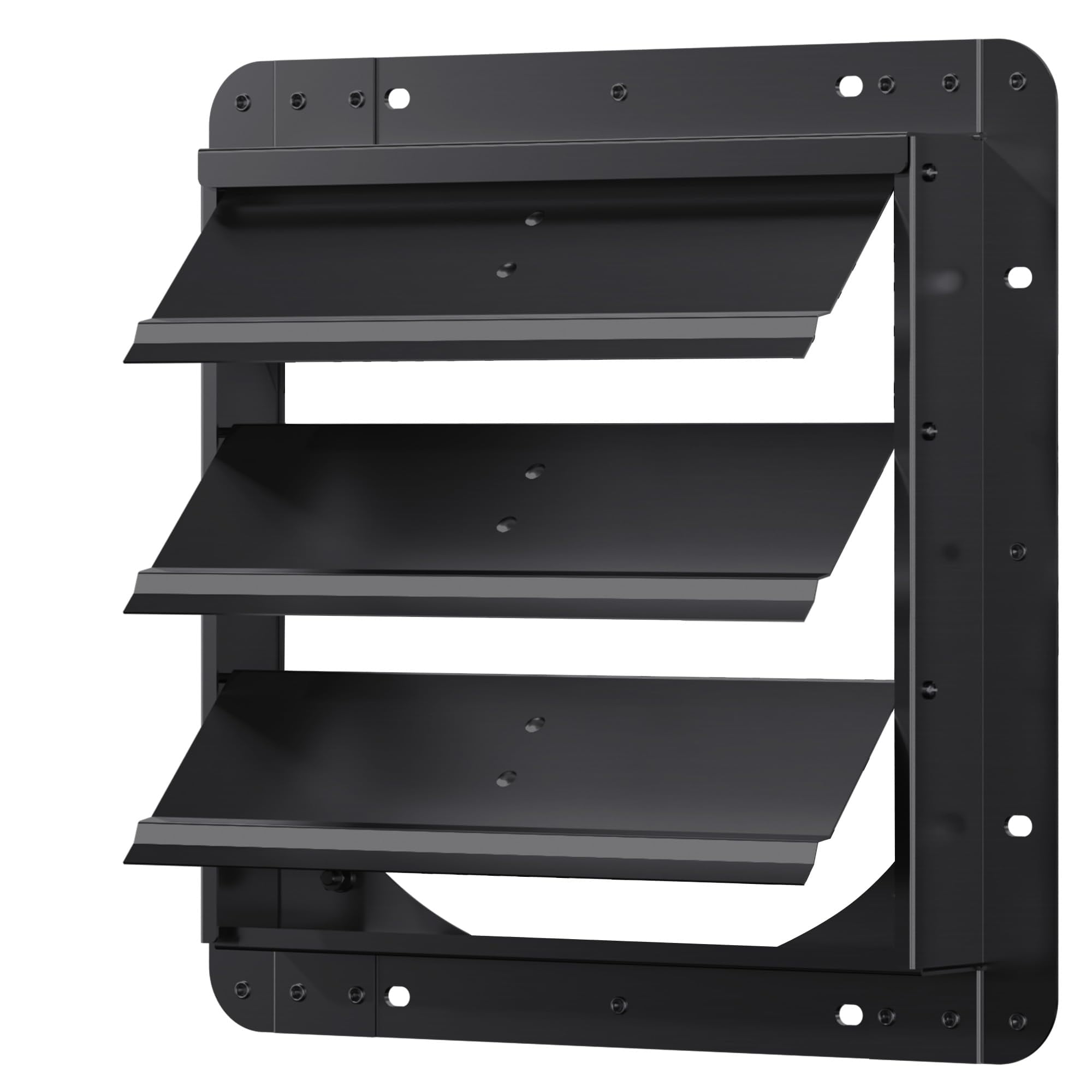 CKSFAN 10" Automatic Galvanized Vent Louvre - Passive Exhaust Vent for Attic, Workshop, Greenhouse (No Motor/Blades)