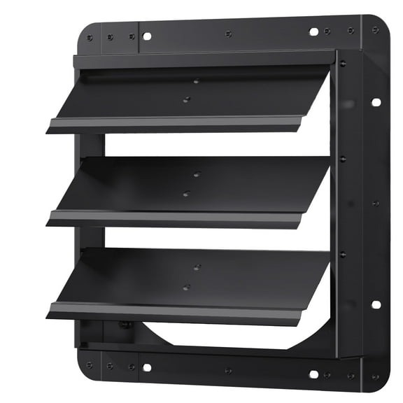CKSFAN 10" Automatic Galvanized Vent Louvre - Passive Exhaust Vent for Attic, Workshop, Greenhouse (No Motor/Blades)