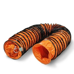 CKSFAN 12"x16FT PVC Duct Hose - Adjustable Rope for Blower/Fan Ventilation