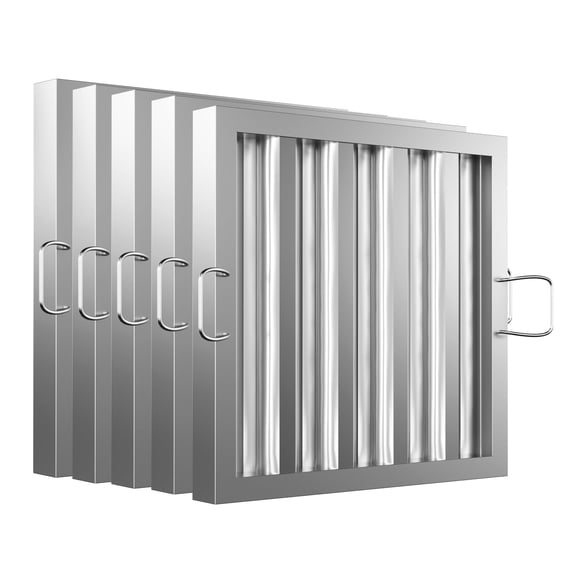 CKSFAN Stainless Steel 15.5x15.5 inches, UL/NSF Listed, 5-Pack, Perfect for Commercial Kitchen Exhaust Hood Filters