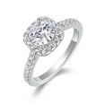 thumbnail image 1 of CKT Exquisite Diamond 925 Sterling Silver Ring Plated with 18K White Gold 1ct Moissanite Wedding Engagement Ring for Women Fine Jewelry R13151, 1 of 9