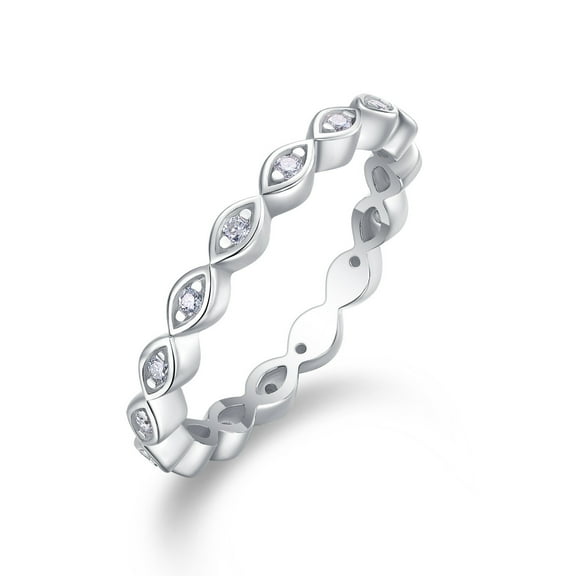 CKT Fine Jewelry S925 Sterling Silver Plated 18k White Gold Ring with 0.128 Carat Moissanite Stone, Perfect for Weddings and Engagements Women Rings