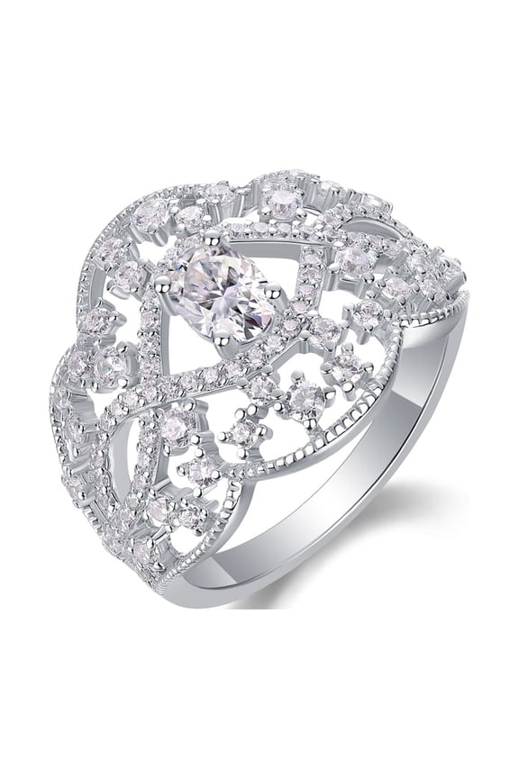 S925 Sterling Silver Plated 18K White Gold Moonlight Waltz Ring 1.75 Carat Moissanite with GRA Certificate Wedding Sparkling Fine Jewelry
