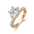 thumbnail image 1 of CKT S925 Sterling Silver Plated 18K White Gold and Rose Gold 1-3 Carat Moissanite Ring for Women Fine Jewelry R12741, 1 of 8