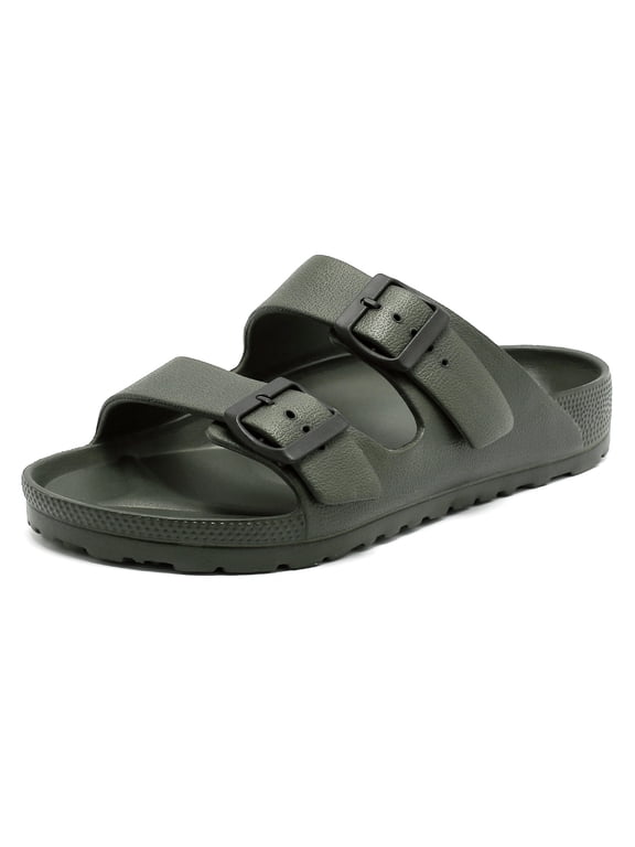 EVA Slide Sandals for Women and Men, Adjustable Buckle Comfort Sandals with Arch Support, Lightweight Non-Slip Summer Beach Casual Slides