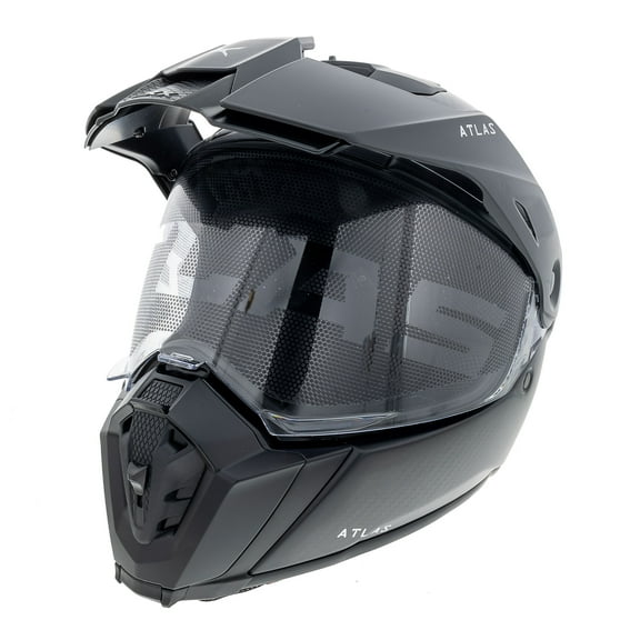 CKX Atlas Motorcycle Full Face Helmet Solid Matte Carbon Grey 514835