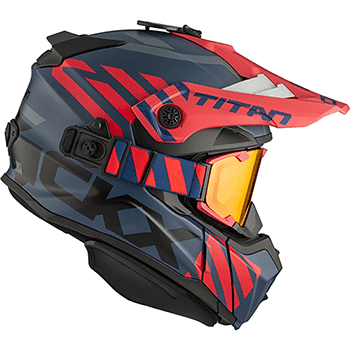 CKX Titan Fiberglass Marks Helmet With Dual Lens Goggles Marks Twilight / Scarlet 3XL (2025)