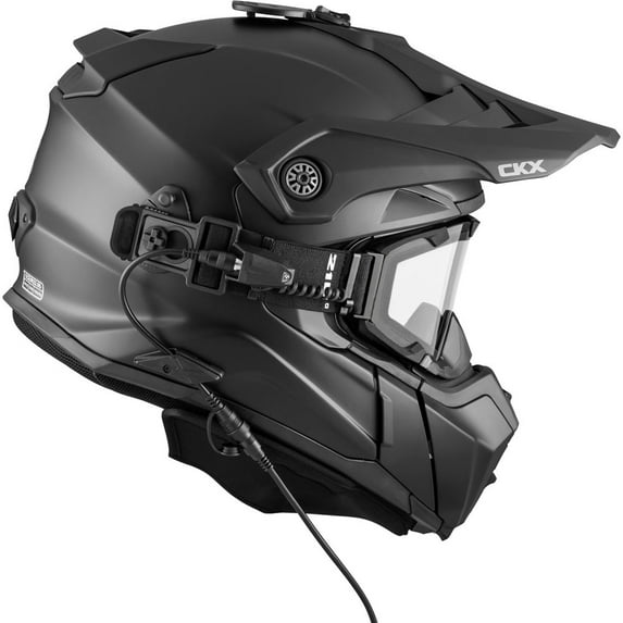 CKX Titan Original Electric Combo Snowmobile Helmet Matte Black 509164