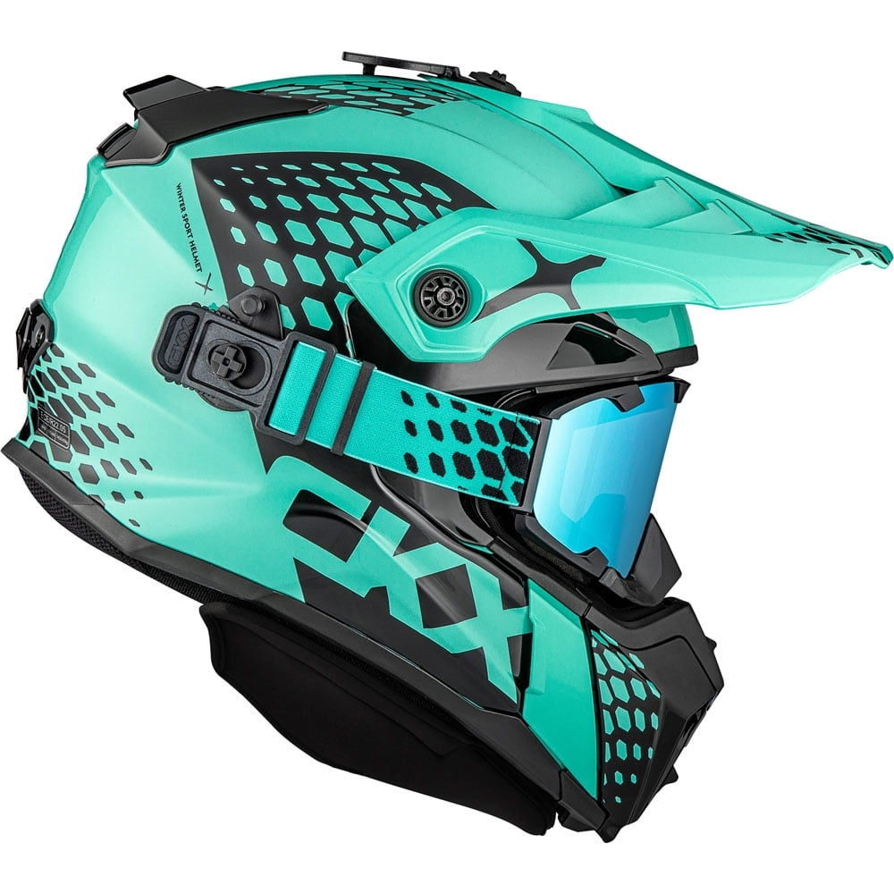 CKX Titan Original Full Face Snowmobile Helmet Viper Turquoise Glossy 516126