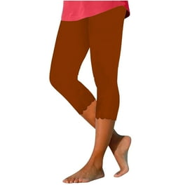 CKpwisy Non See Through Capri Leggings for Women 2024 Trendy High Waist Workout Leggings Tummy Control Comfy Knee Length Leggings 3 4 Stretch Yoga Pants Walmart