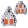 thumbnail image 1 of CKpwisy Heated Hoodie for Men Women 2025 Trendy Unisex Heart Prited Heated Sweatshirt Unisex Lightweight Warm USB Powered Electric Heating Hoodies Gray XXL, 1 of 4