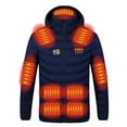 thumbnail image 1 of CKpwisy Heated Jackets for Unisex Winter Outdoor Electric Heating Jackets Warm Heated Coat with Removable Hood Blue XXXL, 1 of 1