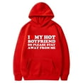 CKpwisy Letter Printed Hoodies for Women Trendy Valentine's Day Long