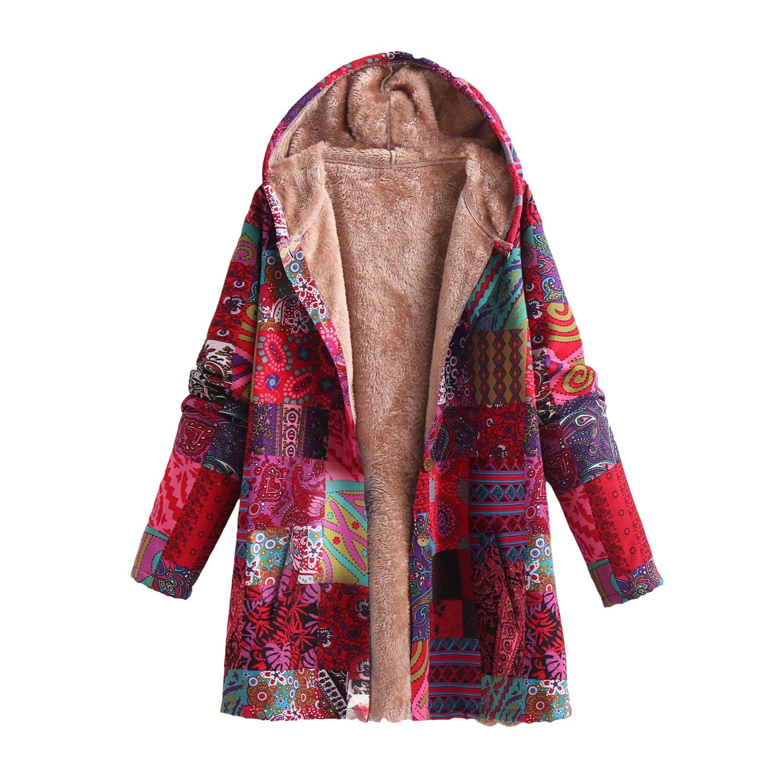 Patchwork coat womens online