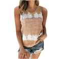 thumbnail image 1 of CKpwisy Plus Sized Loose Fit Tank Tops for Women Plus Sized Cute Tie Dye Printed Round Neck Sleeveless Shirts Casual Summer Party Tops, 1 of 5