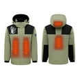 thumbnail image 1 of CKpwisy Winter Jackets for Women Windproof Patchwork Long Sleeve Waterproof Heated Coat Battery Not Included Heated Jackets Army Green S, 1 of 4