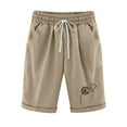 thumbnail image 1 of CKpwisy Women's Bermuda Shorts Elastic Wide Leg Long Shorts Long Cotton Loose with Pockets Walking Exercise Shorts Knee Length Shorts with Pocket, 1 of 6