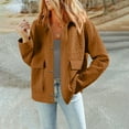 thumbnail image 1 of CKpwisy Women's Bomber Jackets Fall Fashion 2025 Casual Textured Coats Zip-Up Jacket Oversized Winter Outerwear with Pocket, 1 of 7